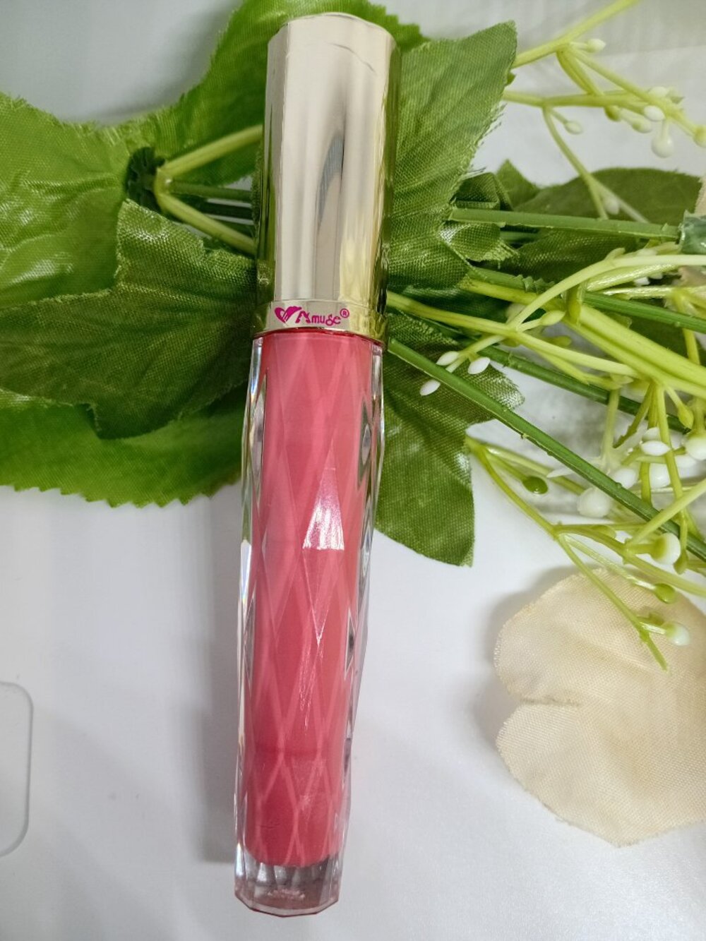 Amuse  Diamond Lip Gloss Lipstick Light Pink Lip Color 2051-3 Full Size New
